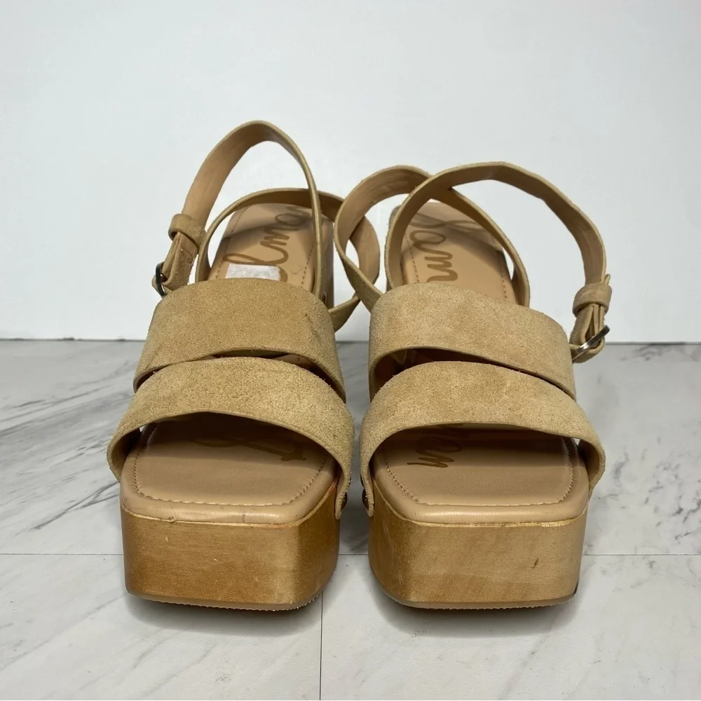 Sam Edelman Rosalind Tan Platform Heeled Sandal 9.5